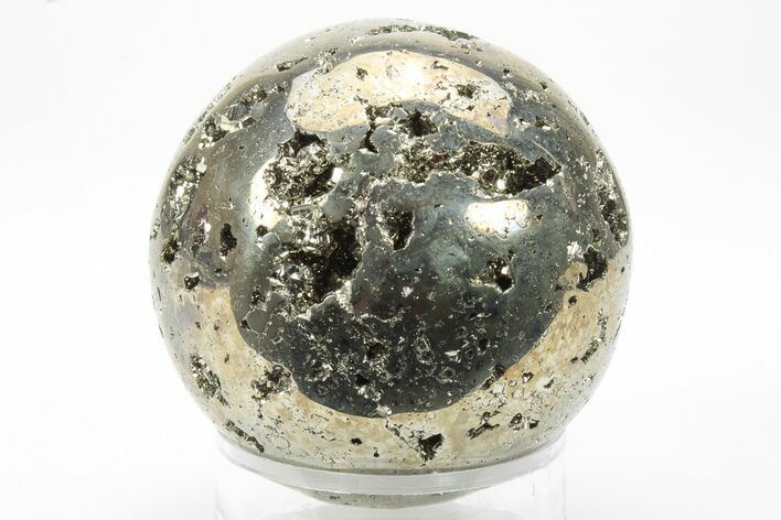 Polished Pyrite Sphere - Peru #228362